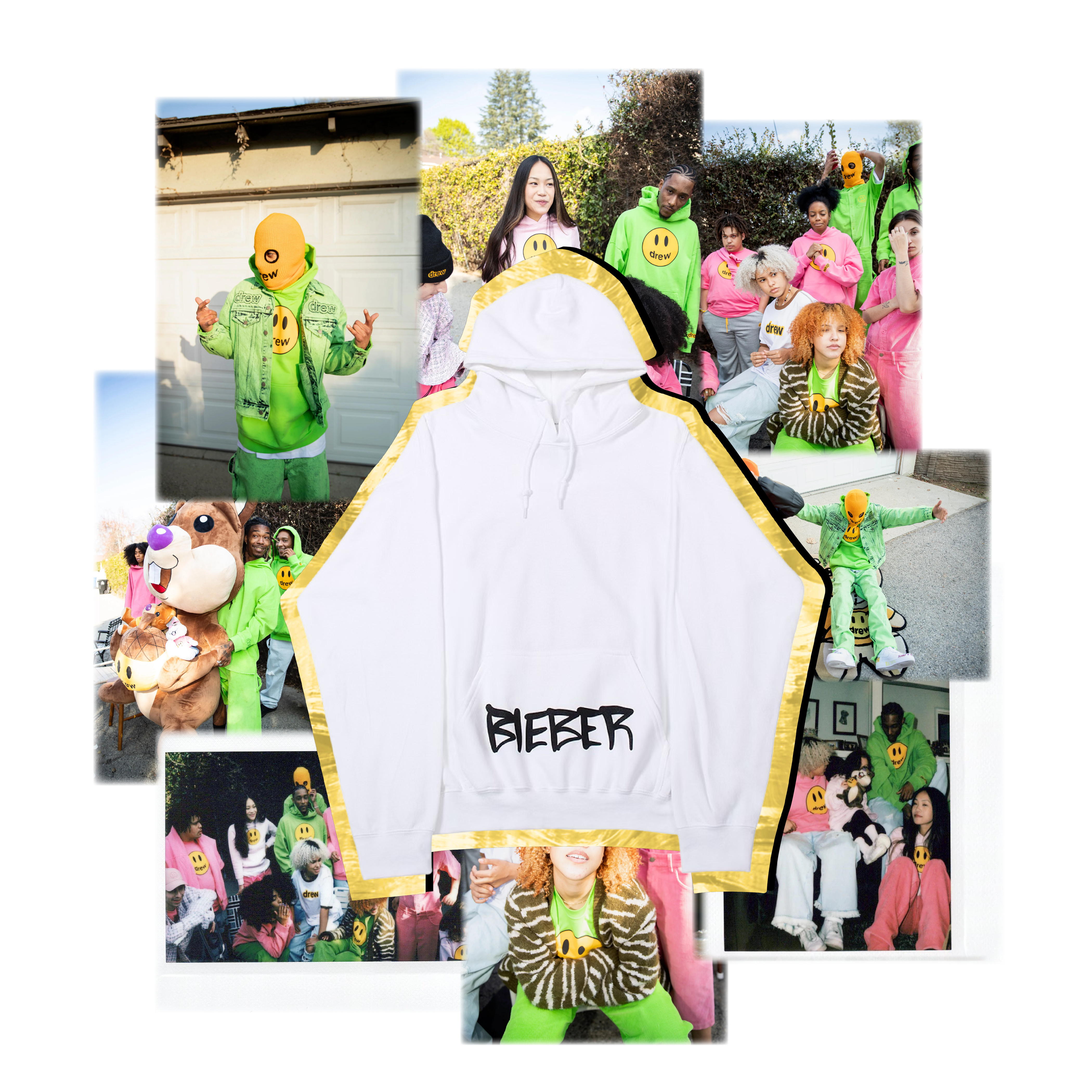 Bieber Teddy - hoodie white
