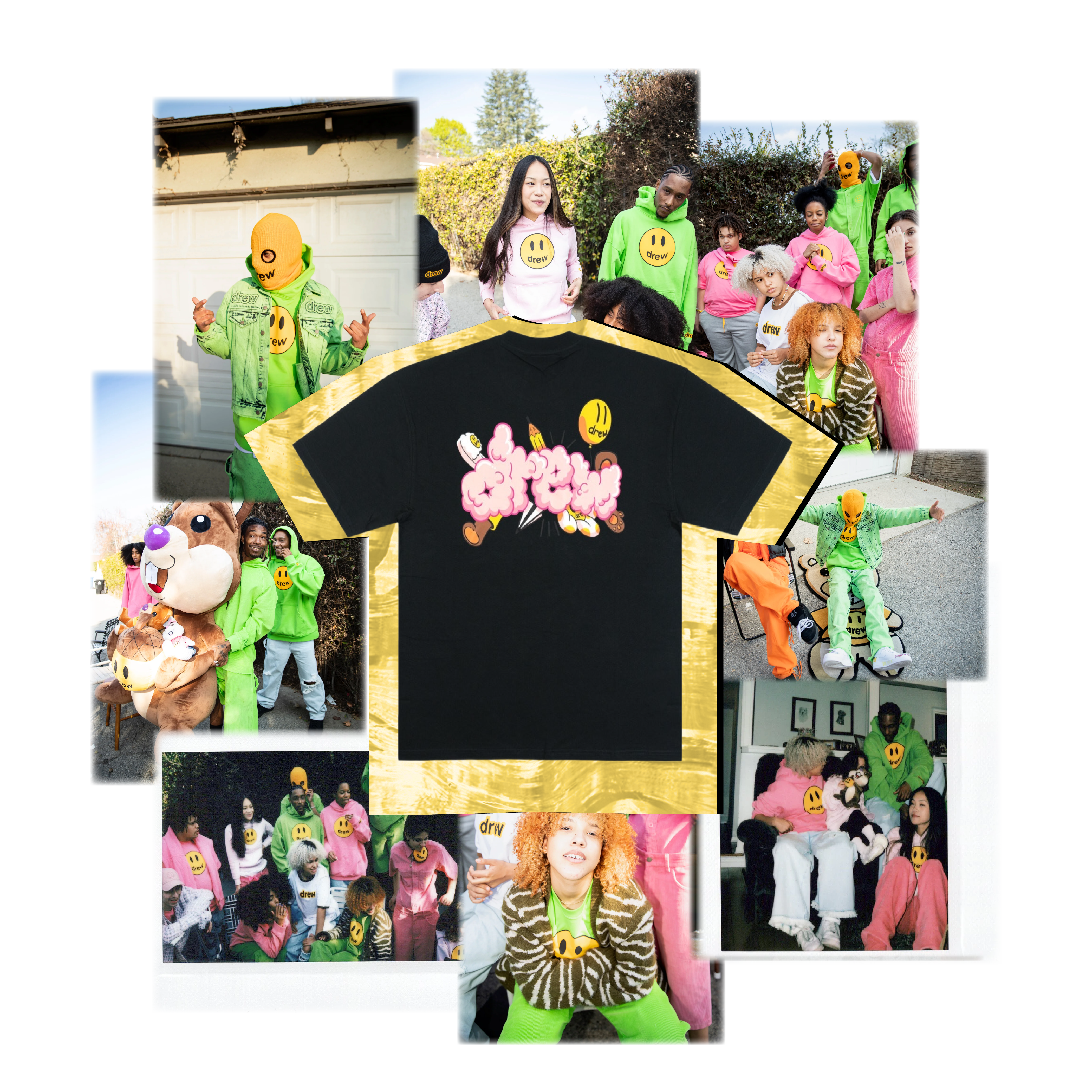 Doodle joy - tee black