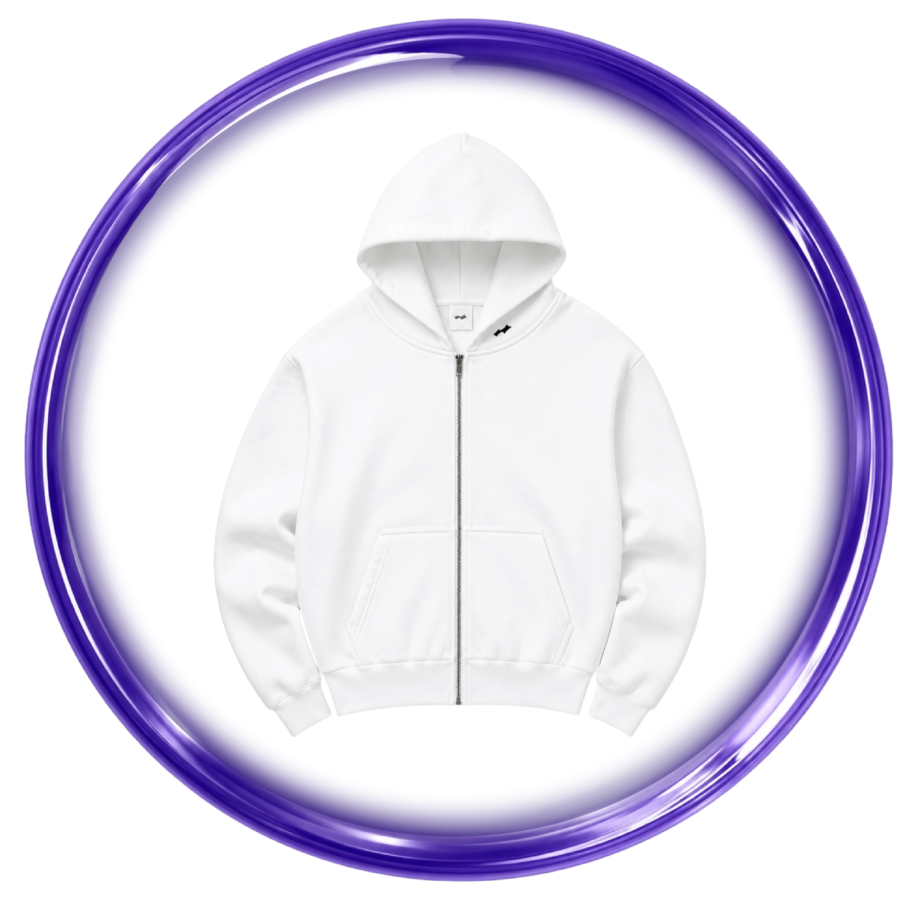 SKYLRK ZIP HOODIE - WHITE