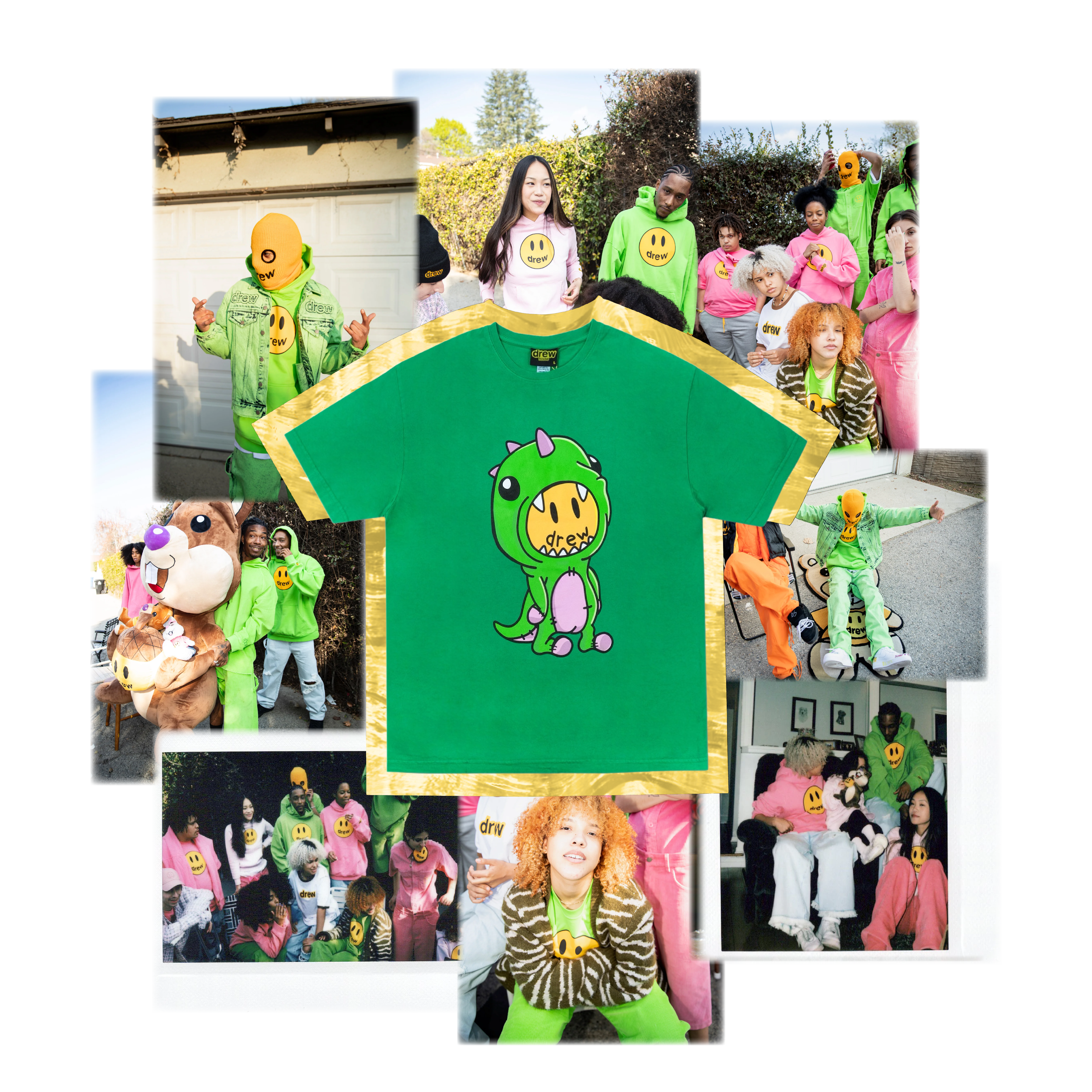 dinodrew ss - tee green