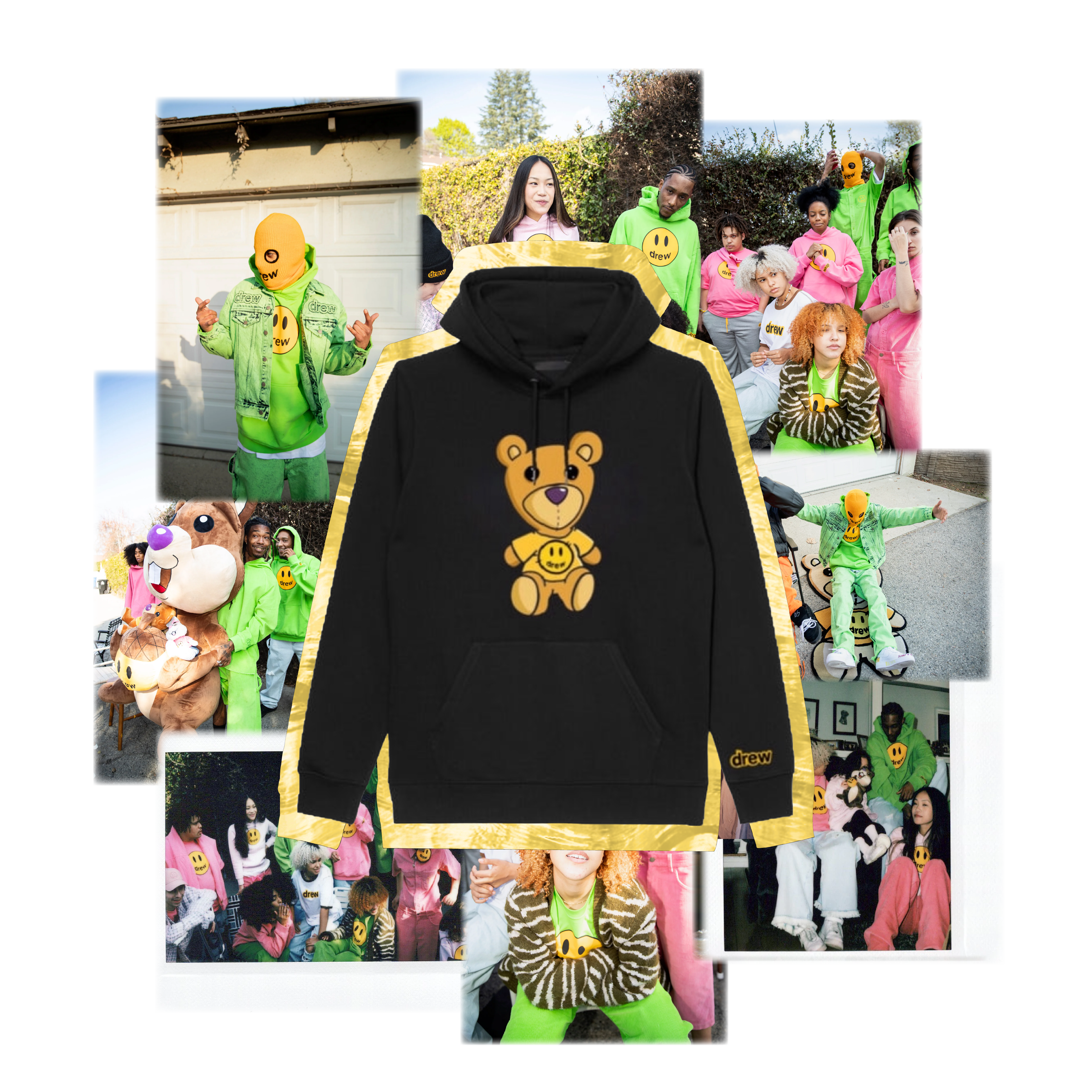 Drews teddy - black hoodie