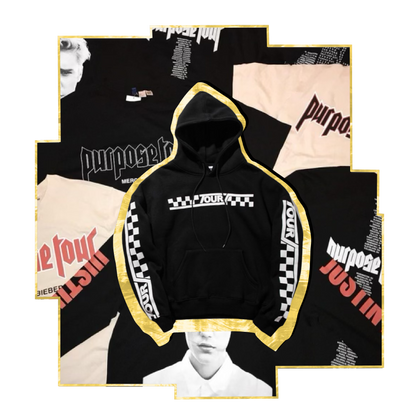 Tour dates hoodie - black