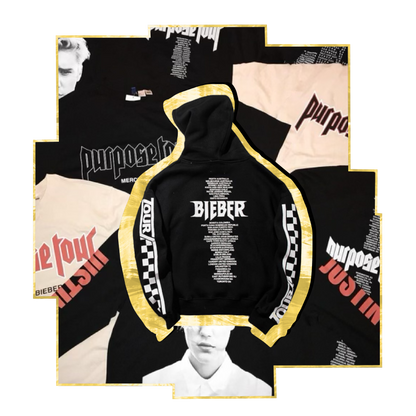 Tour dates hoodie - black