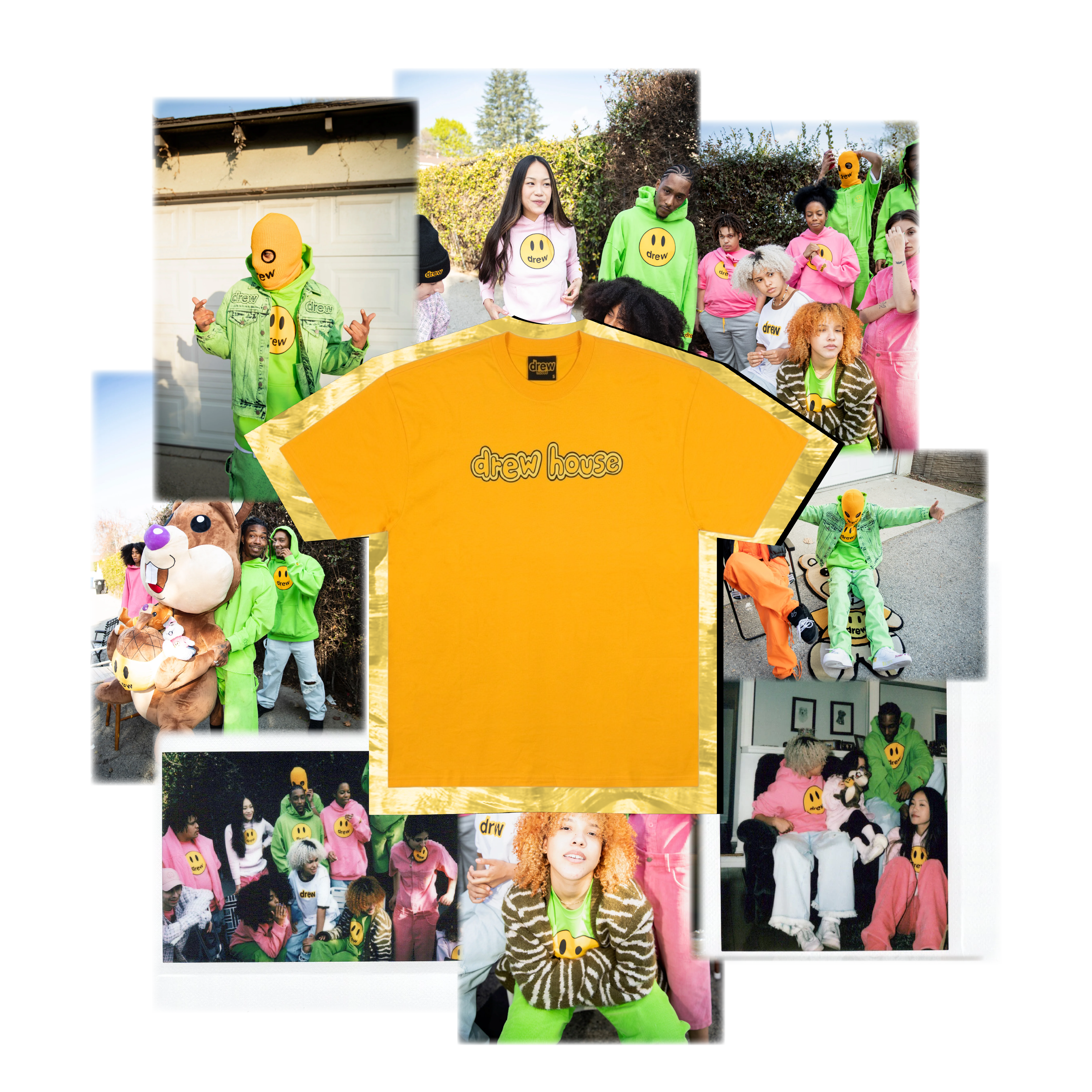 Drew House ss - tee golden yellow