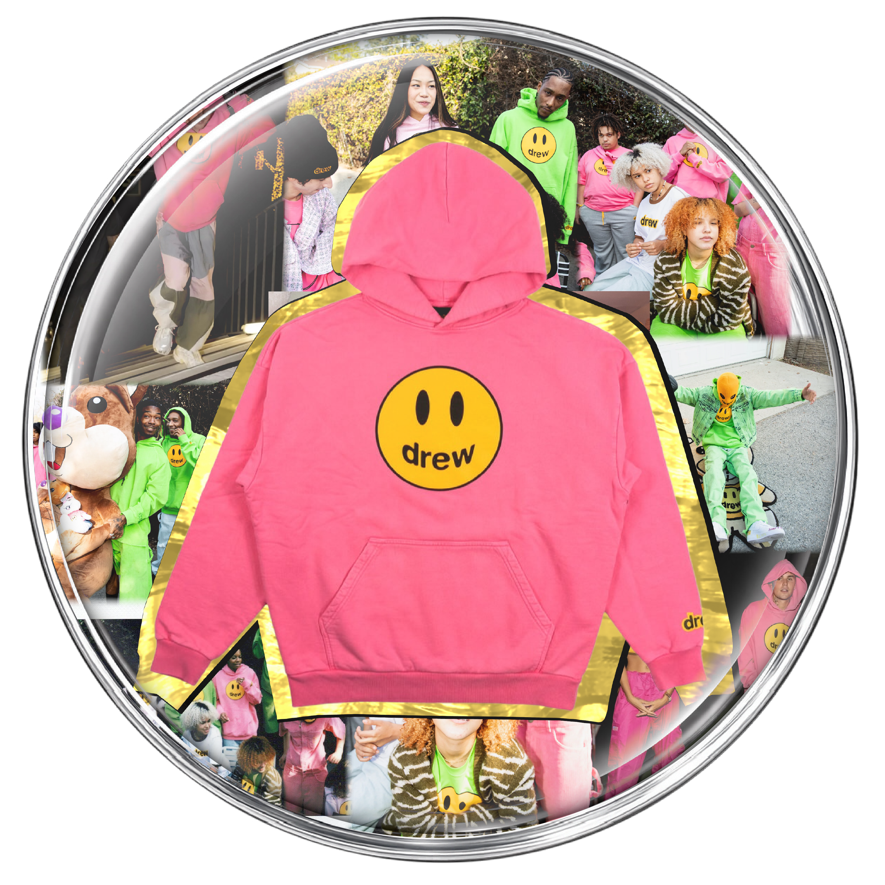 Mascot hoodie - hotpink