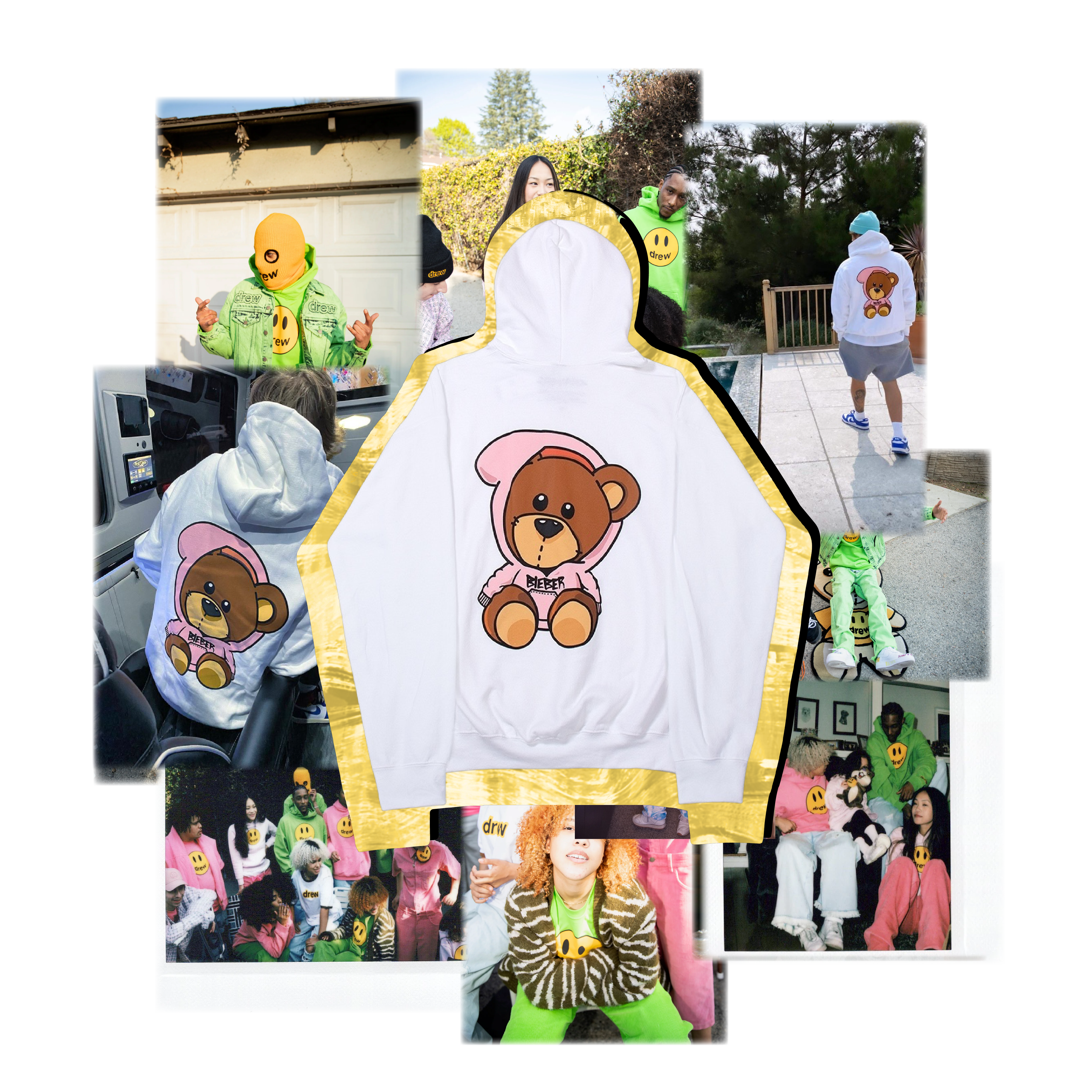 Bieber Teddy - hoodie white